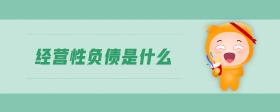 經(jīng)營性負債是什么