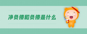 凈負債和負債是什么