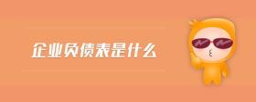 企業(yè)負債表是什么