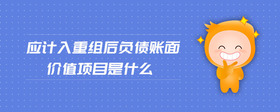 應(yīng)計(jì)入重組后負(fù)債賬面價(jià)值項(xiàng)目是什么