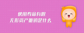 使用壽命有限無形資產(chǎn)攤銷是什么