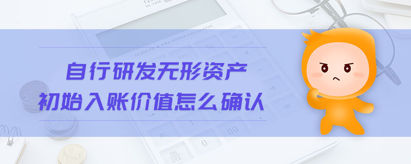 自行研發(fā)無形資產(chǎn)初始入賬價值怎么確認