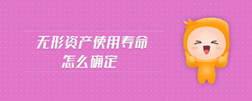 無(wú)形資產(chǎn)使用壽命怎么確定