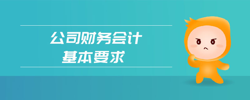 公司財(cái)務(wù)會(huì)計(jì)基本要求