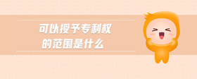 可以授予專(zhuān)利權(quán)的范圍是什么