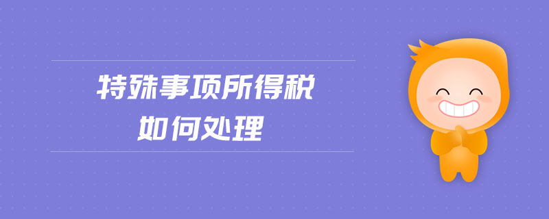 特殊事項所得稅如何處理