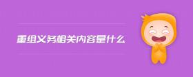 重組義務(wù)相關(guān)內(nèi)容是什么