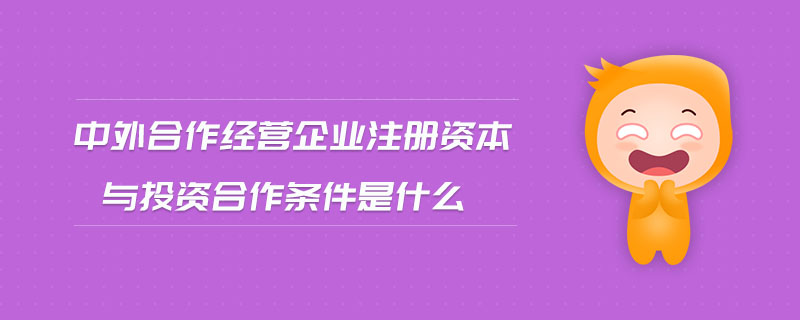 6中外合作經(jīng)營(yíng)企業(yè)注冊(cè)資本與投資合作條件是什么