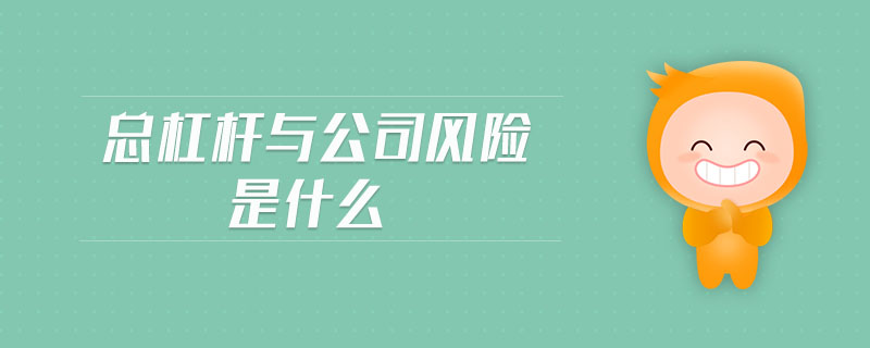 總杠桿與公司風險是什么