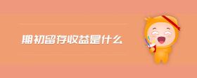 期初留存收益是什么
