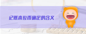 記賬本位幣確定的含義