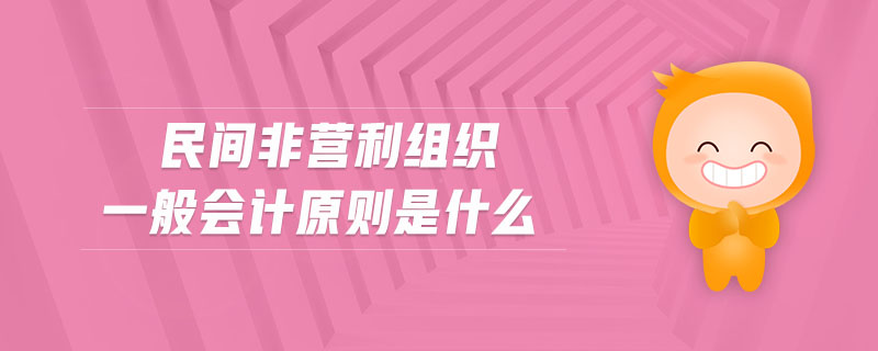 民間非營利組織一般會計(jì)原則是什么