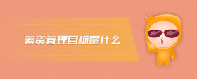 籌資管理目標(biāo)是什么
