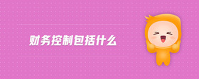 財務(wù)控制包括什么