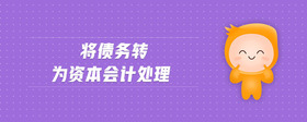 將債務(wù)轉(zhuǎn)為資本會(huì)計(jì)處理