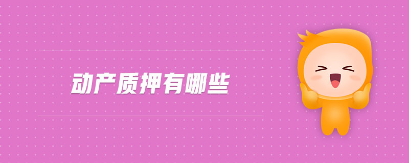 動產(chǎn)質(zhì)押有哪些