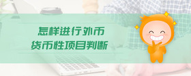 怎樣進(jìn)行外幣貨幣性項(xiàng)目判斷