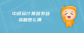 中級會計報名專業(yè)資格怎么填