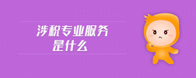 涉稅專業(yè)服務(wù)是什么