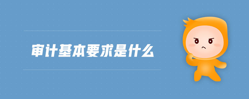 審計(jì)基本要求是什么 審計(jì)基本要求是什么