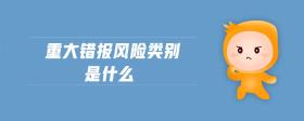 重大錯報風險類別是什么
