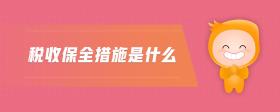 稅收保全措施是什么