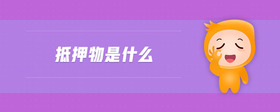 抵押物是什么