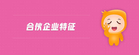 合伙企業(yè)特征