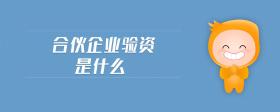 合伙企業(yè)驗資是什么