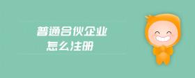 普通合伙企業(yè)怎么注冊