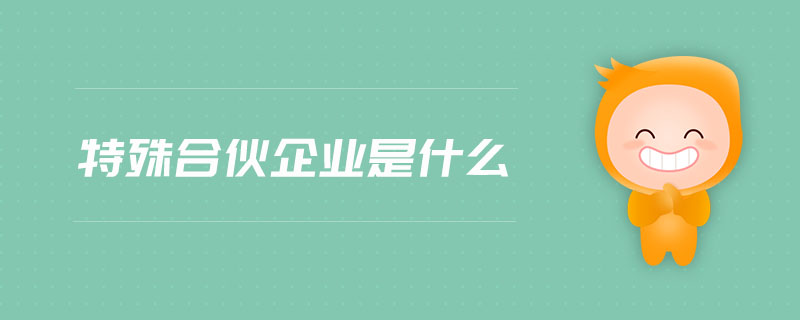 特殊合伙企業(yè)是什么