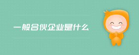 一般合伙企業(yè)是什么