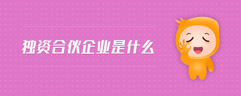 獨(dú)資合伙企業(yè)是什么
