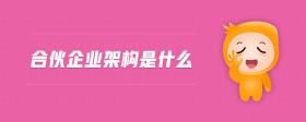 合伙企業(yè)架構(gòu)是什么