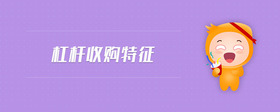 杠桿收購特征