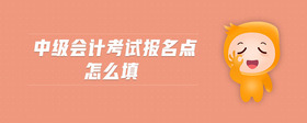 中級(jí)會(huì)計(jì)考試報(bào)名點(diǎn)怎么填