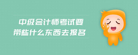 中級(jí)會(huì)計(jì)師考試要帶些什么東西去報(bào)名