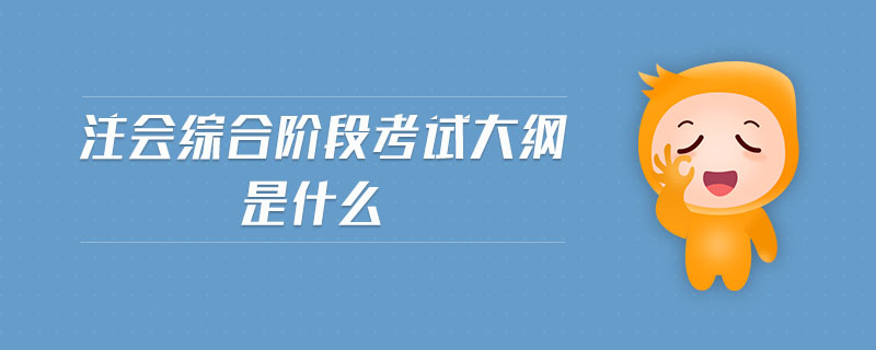 注會綜合階段考試大綱是什么