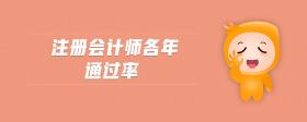 注冊會計師各年通過率