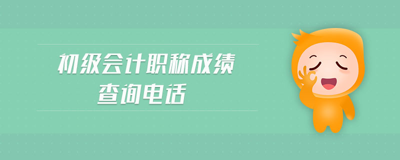 初級(jí)會(huì)計(jì)職稱(chēng)成績(jī)查詢(xún)電話