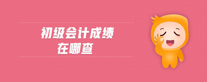 初級會計成績在哪查