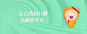 注會各科分數結構是什么