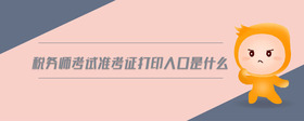 稅務(wù)師考試準(zhǔn)考證打印入口是什么