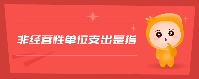非經(jīng)營性單位支出是指