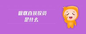吸收直接投資是什么