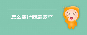 怎么審計固定資產