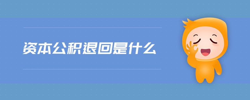 資本公積退回是什么