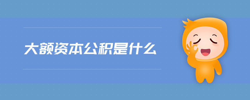 大額資本公積是什么