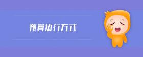 預(yù)算執(zhí)行方式