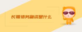 長(zhǎng)期債務(wù)融資是什么